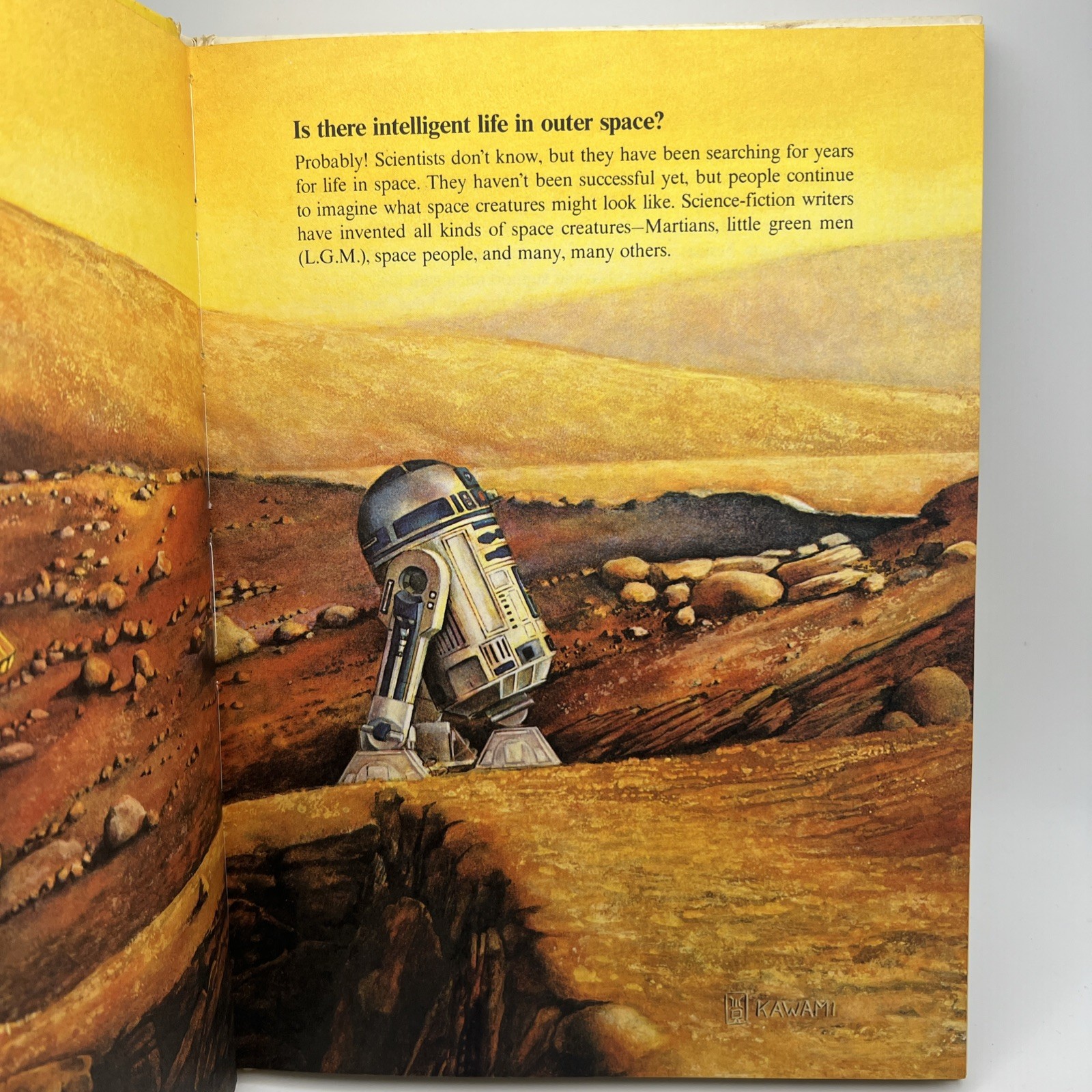 1979 STAR WARS Question and Answer Book about SPACE Hard Cover Vintage
