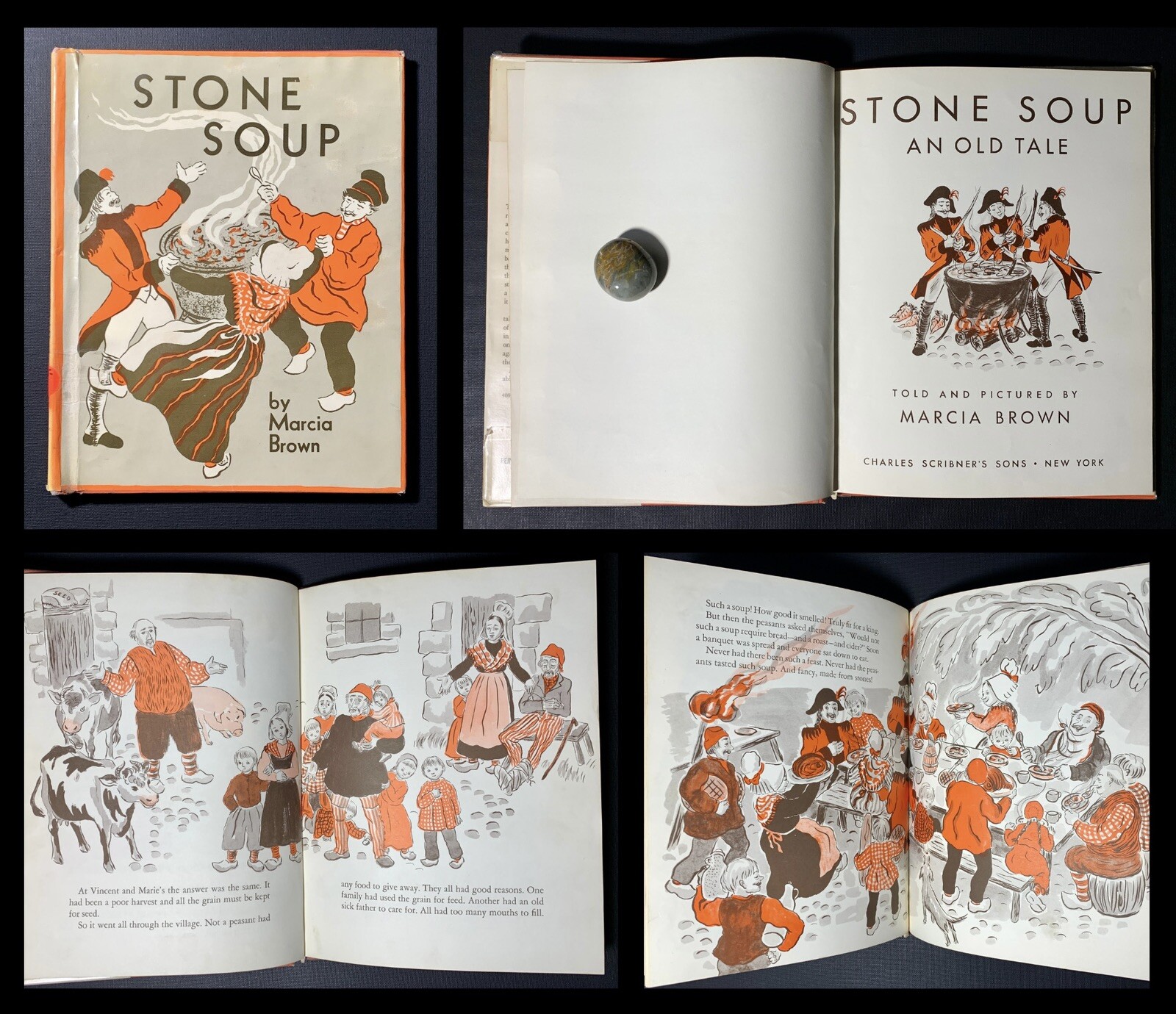 1940s VINTAGE Children’s Book 1st Ed ILLUS generosity STONE SOUP Kindness HCDJ