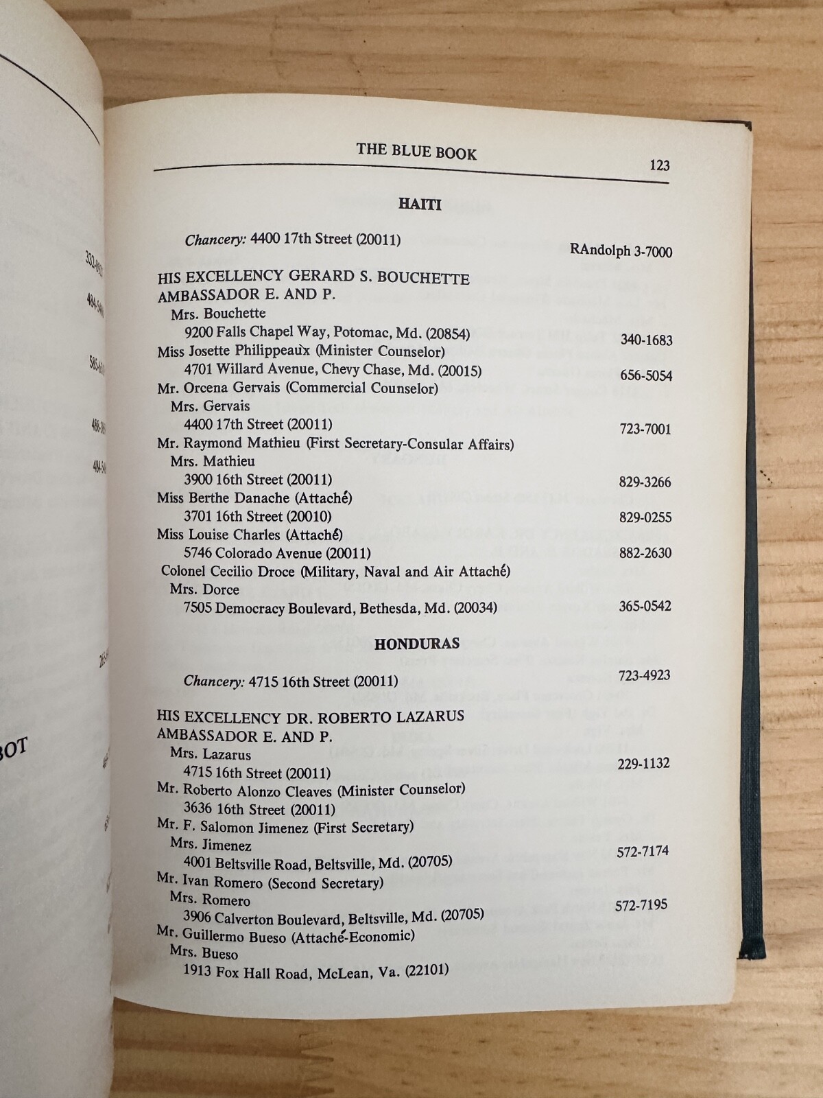 The Blue Book Washington DC 1976 The Elite Society Register