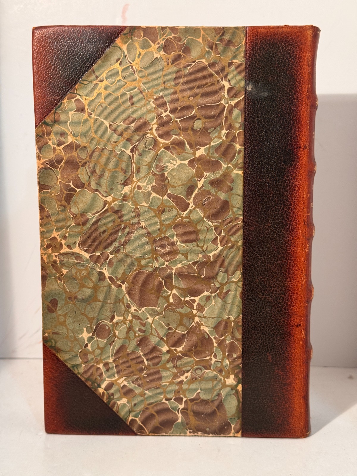 HOGGARTY DIAMOND / YELLOWPLUSH by William Makepeace Thackeray 3/4 Leather Bound