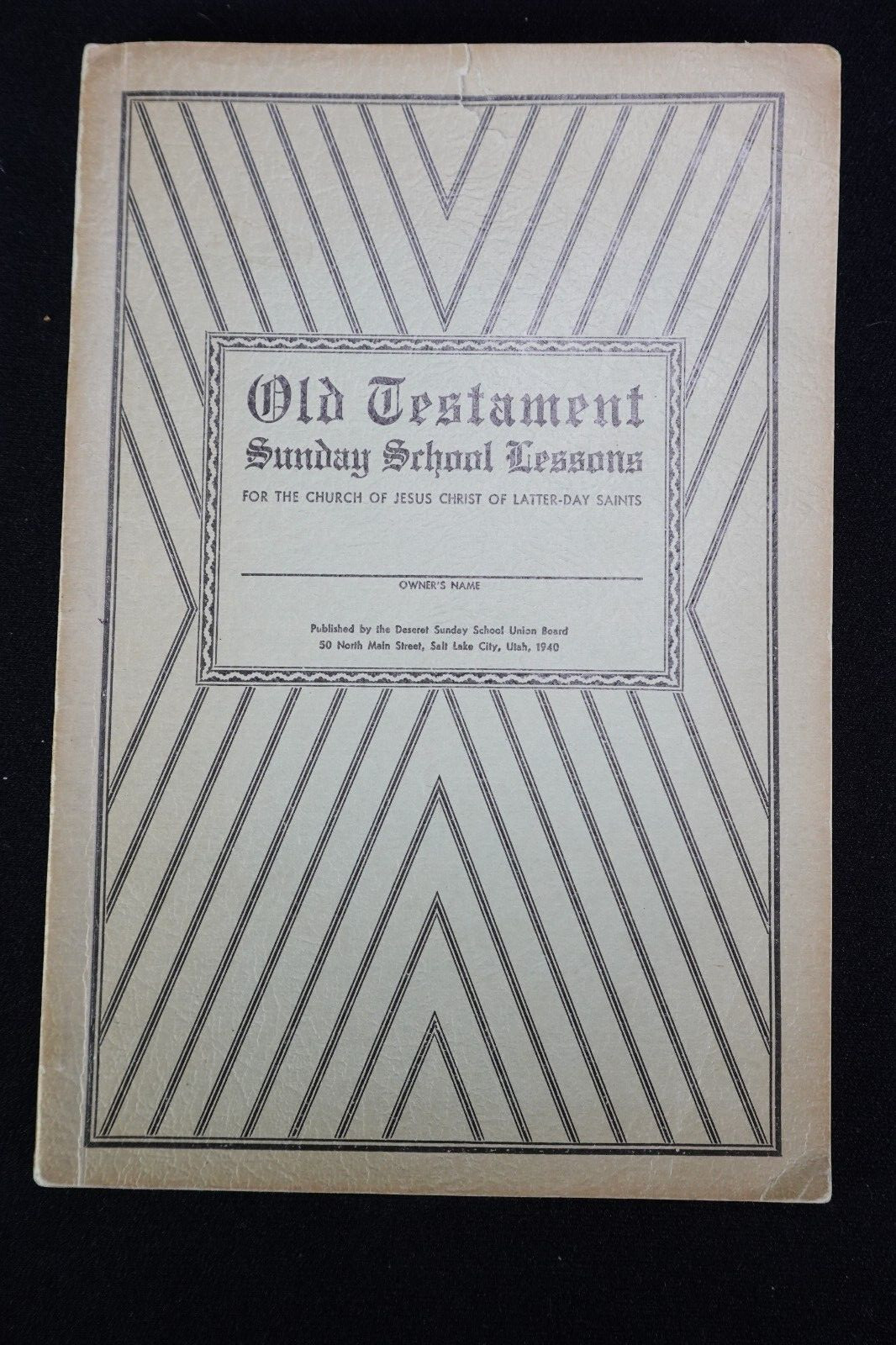1940 LDS Old Testament Sunday School Lessons Book Mormon Deseret