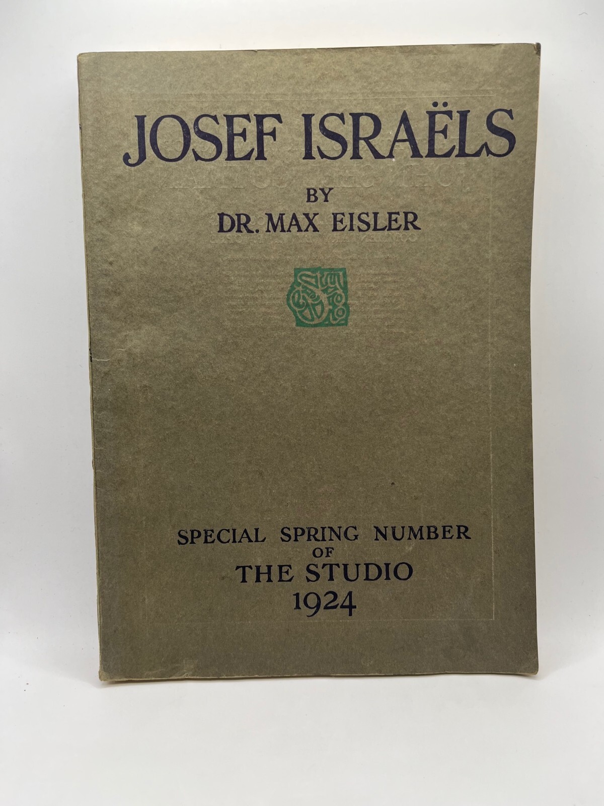 JOSEF ISRAELS by Dr. Max Eisler / Studio, Ltd. 1924, London, art