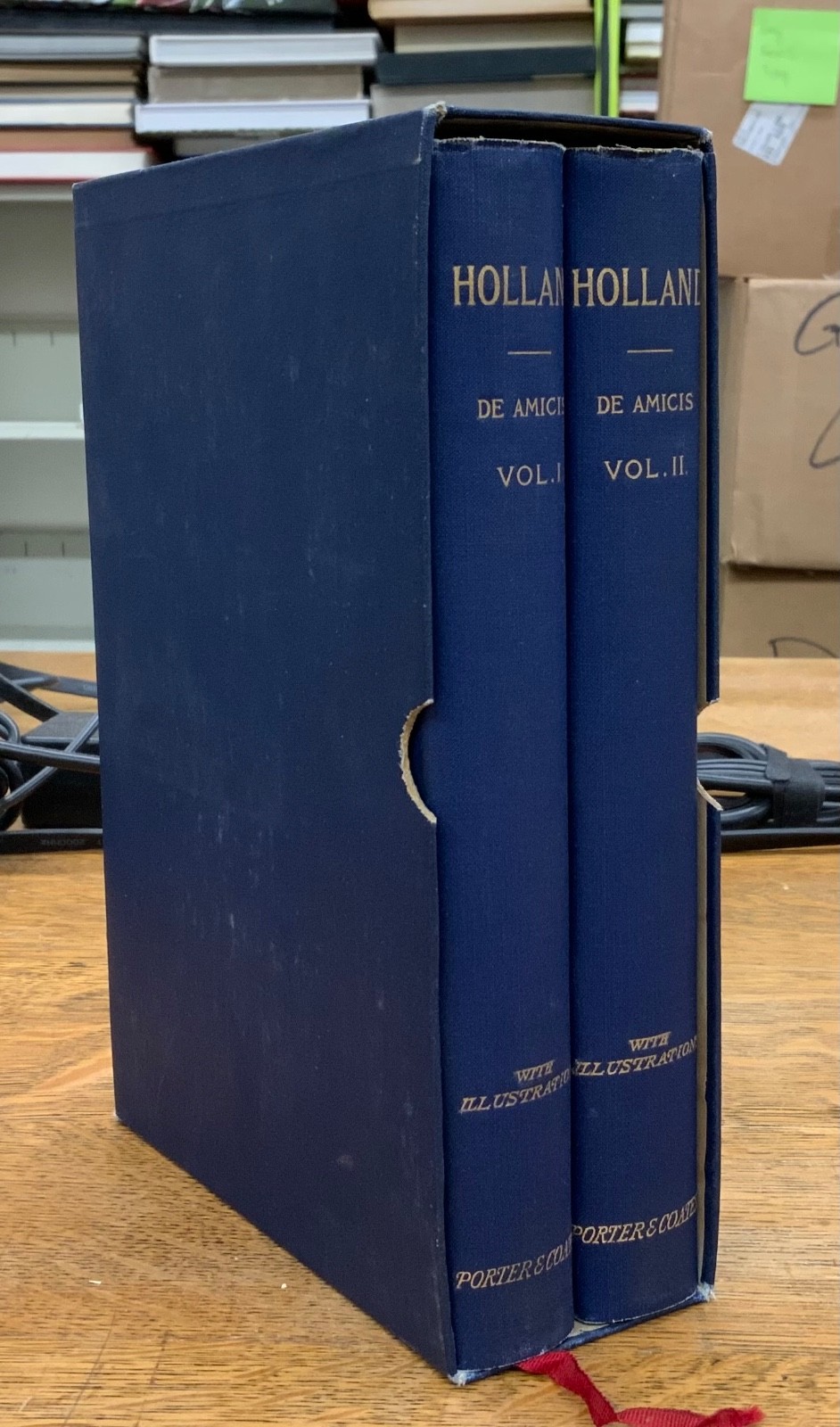 1894 Holland Edmondo de Amicis Helen Zimmern 1st Edition SLIPCASE + DUST JACKETS
