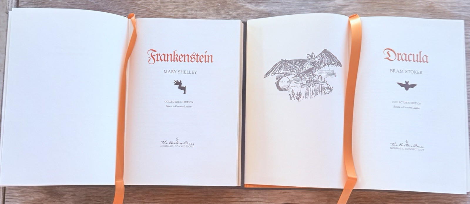 Easton Press Dracula & Frankenstein Leather Bound Set w/ Rorschach Plates