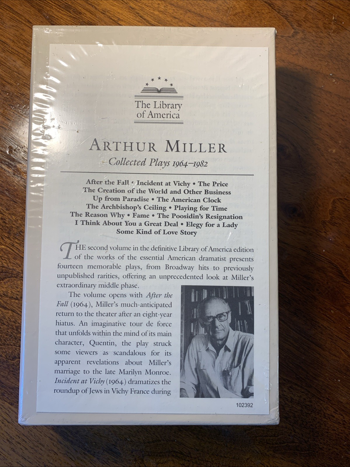 Arthur Miller Collected Plays 1964-1982 Authoritative Ed.the Library Of America