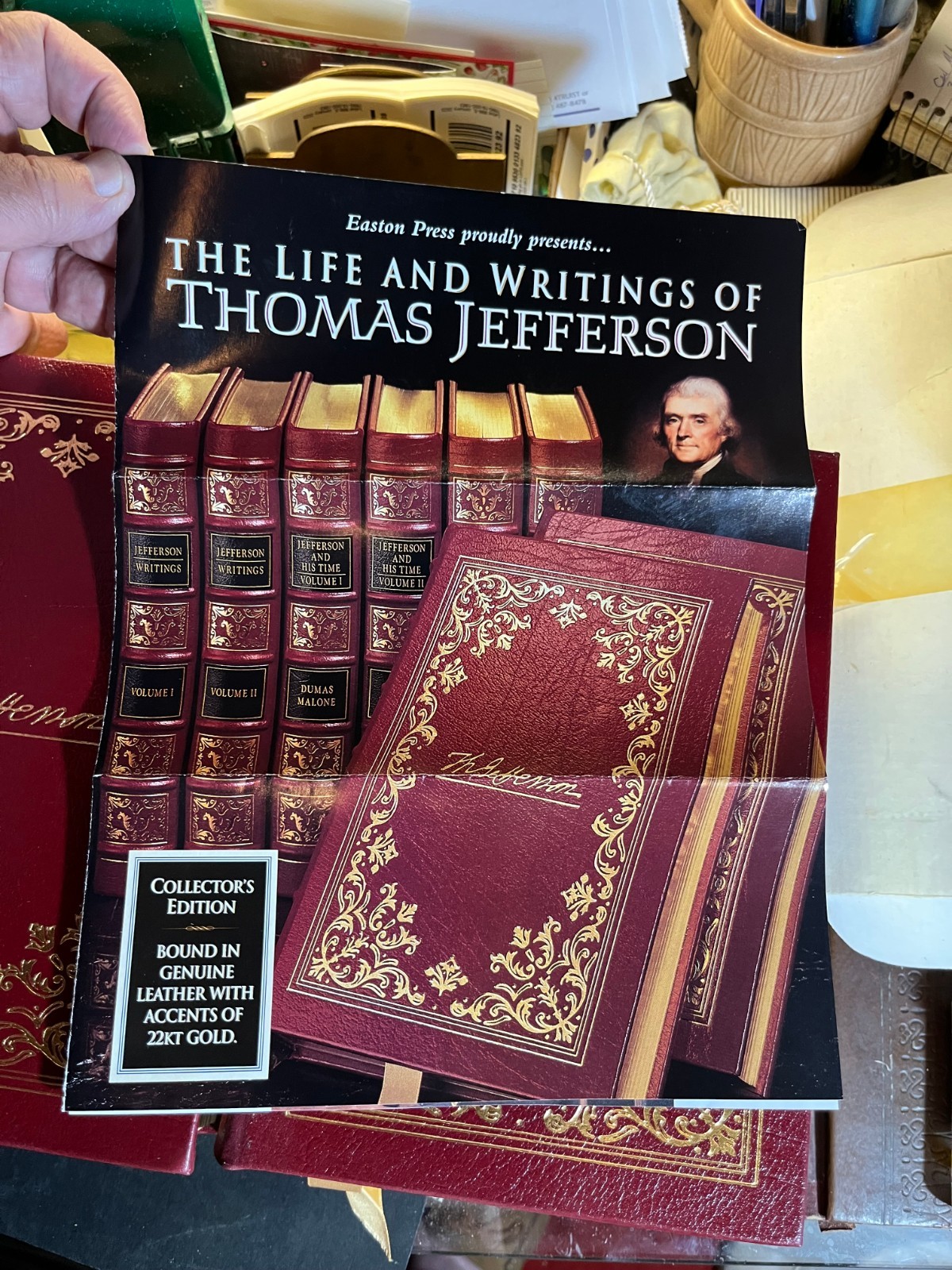 Jefferson And His Time + Writings by Dumas Malone 8 Volume Easton Press set
