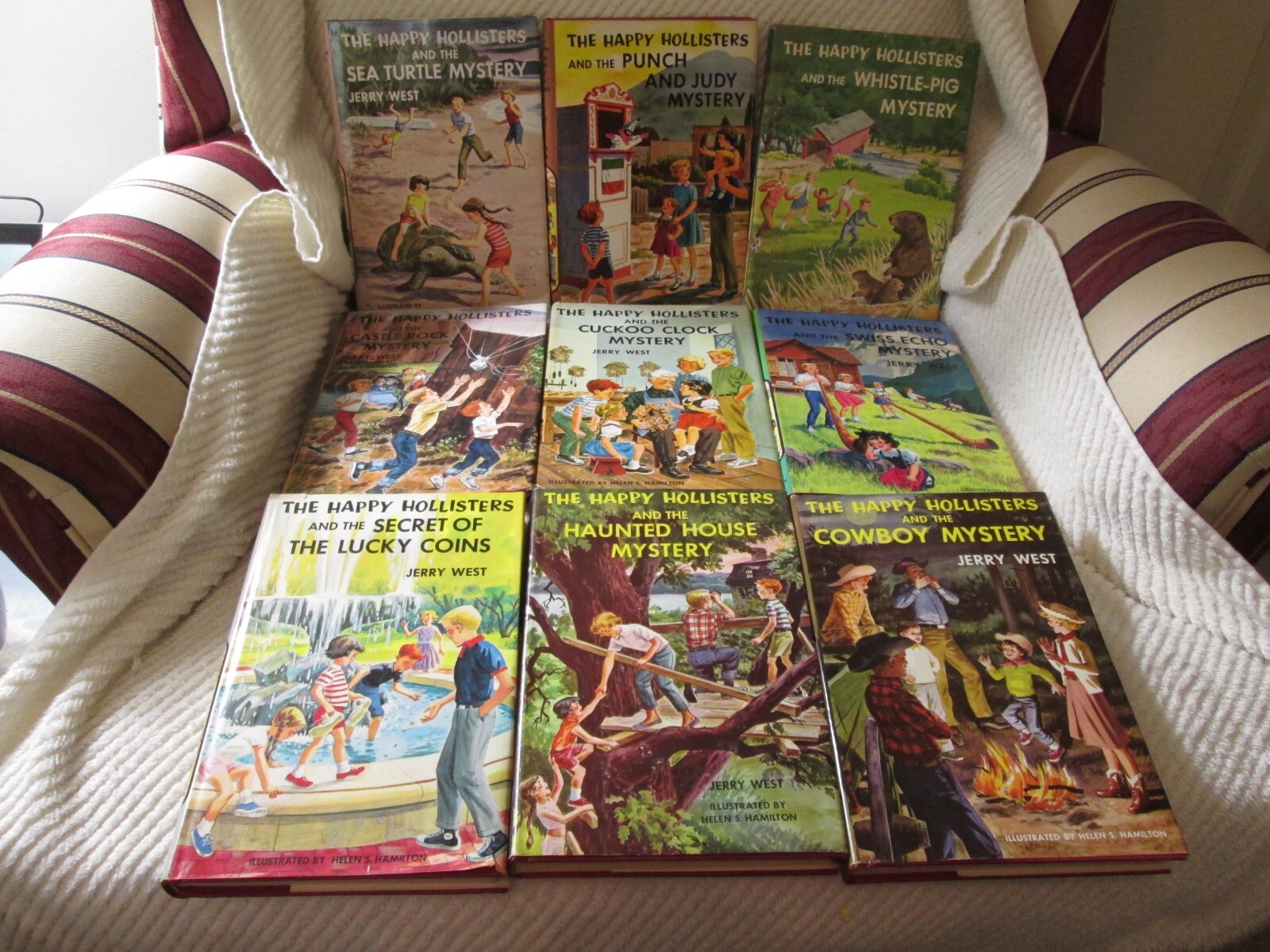 Lot of 9 Happy Hollisters HC/DJ #20 21 22 23 24 25 26 27 28 by Jerry West