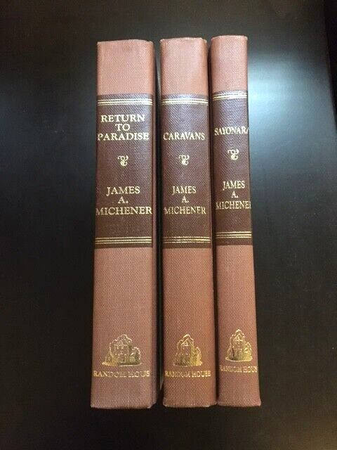3 Vintage JAMES MICHENER HCs beautiful matching brown spines VG+, SHELF PRESENCE