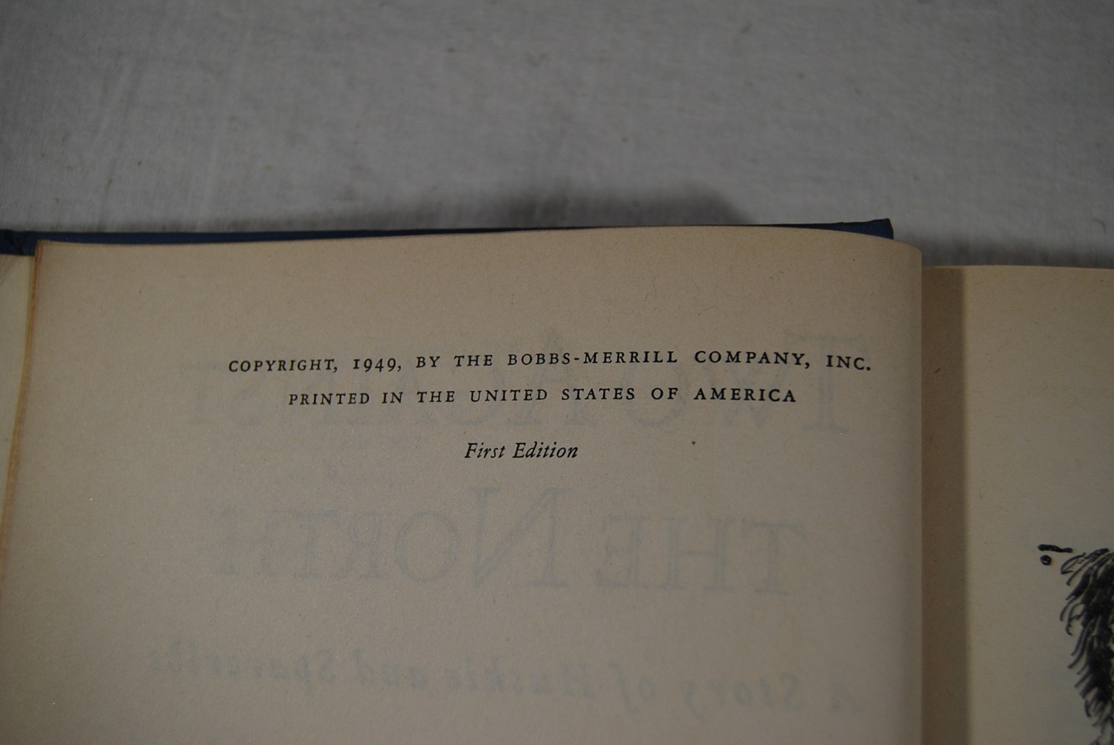 Two Against the North Bertrand Shurtleff 1949 First Edition w/ Dust Jacket