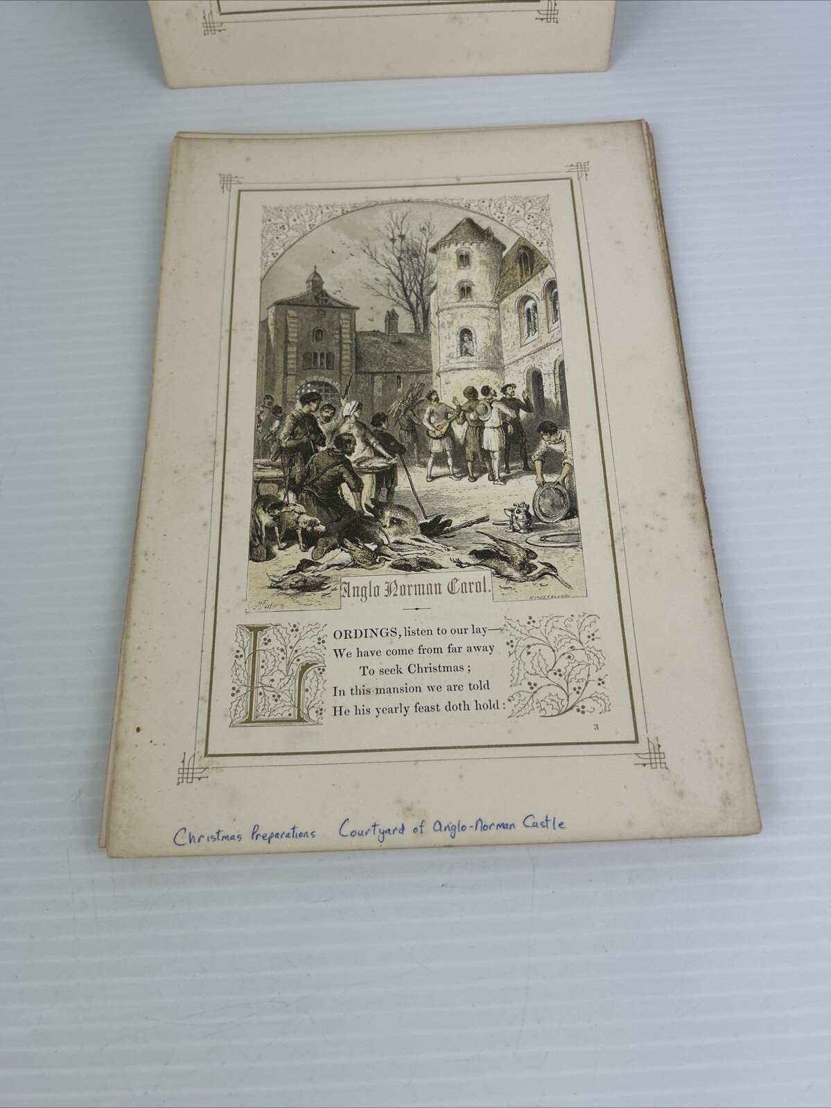 Antique Christmas with the Poets A Collection of Songs Pages Journaling 1855