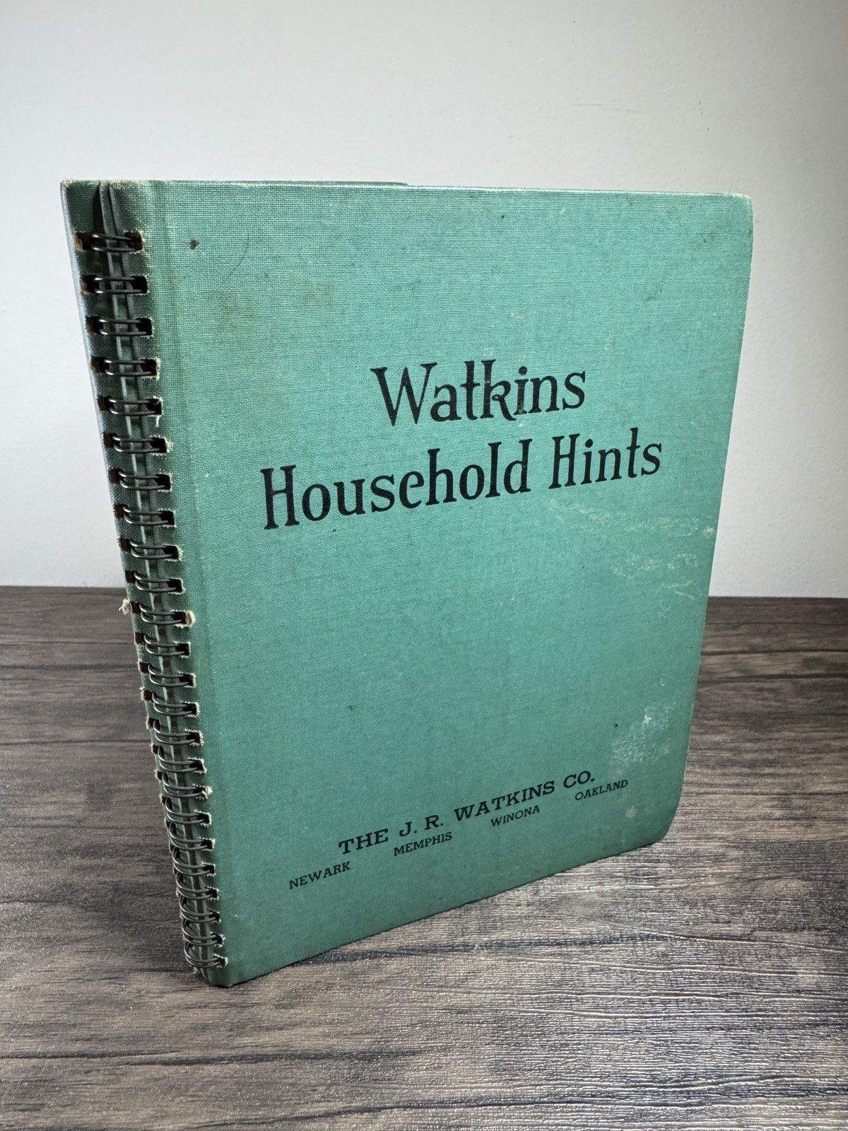 Watkins Household Hints by Elaine Allen 1941 J.R. Watkins Co. Spiral Hardcover