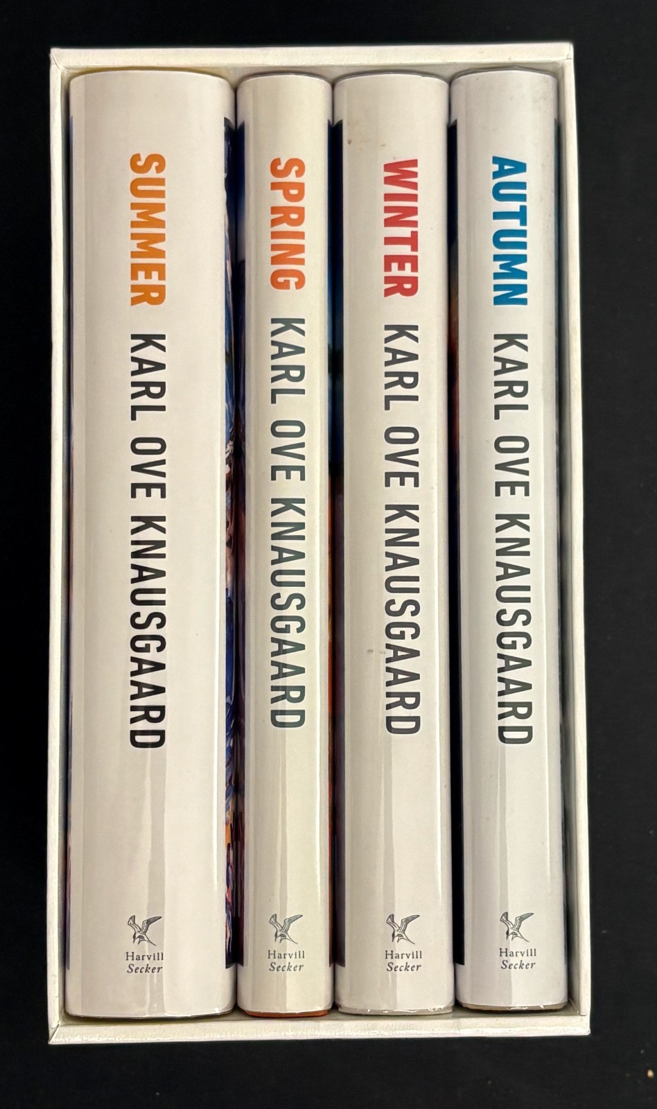 Karl Ove Knausgaard Seasons Quartet 4 1sts signed Harvill Secker 2017 FINE