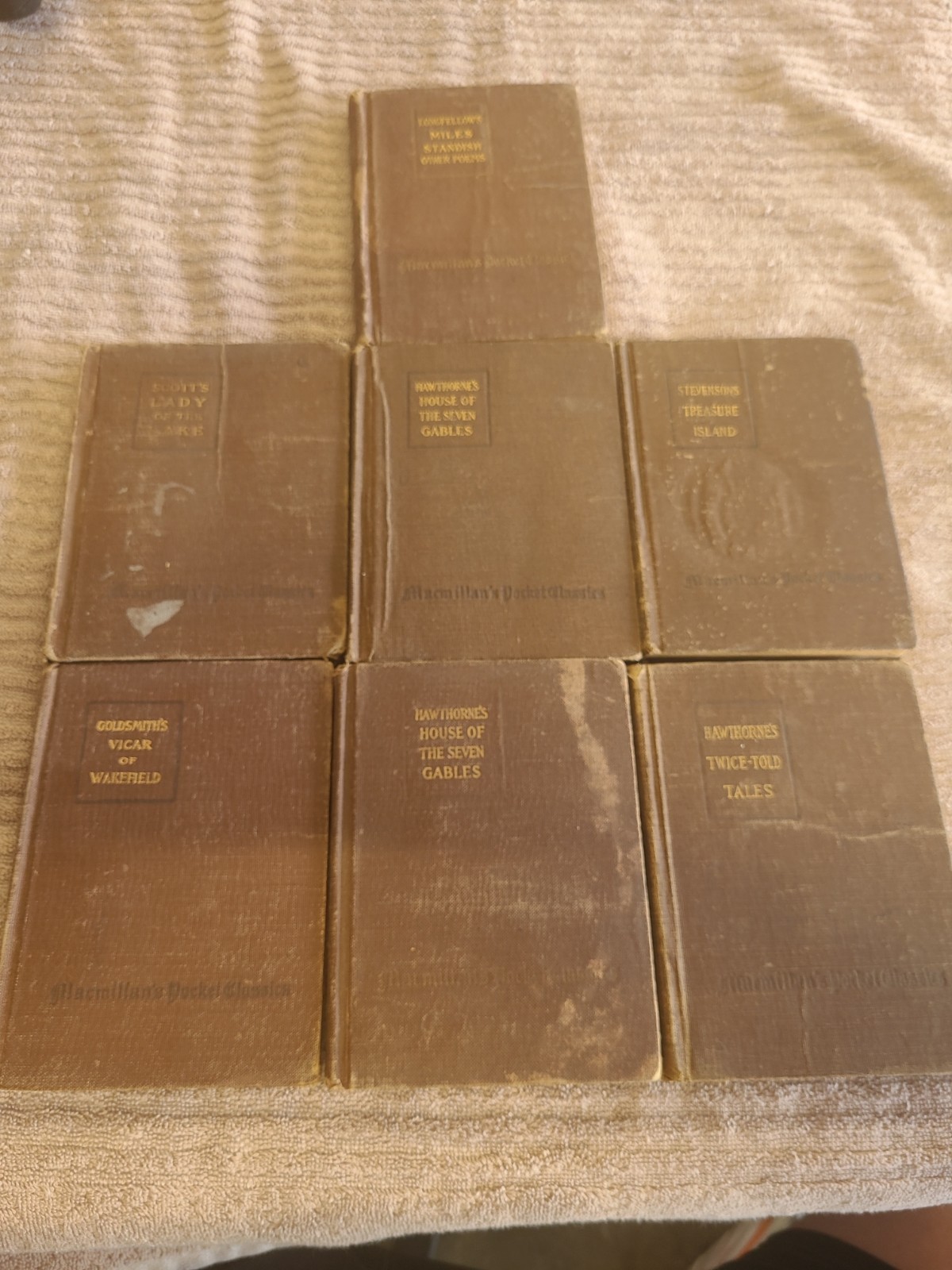 Antique Macmillan Pocket Classics Lot of 7 Mini Books 1920s