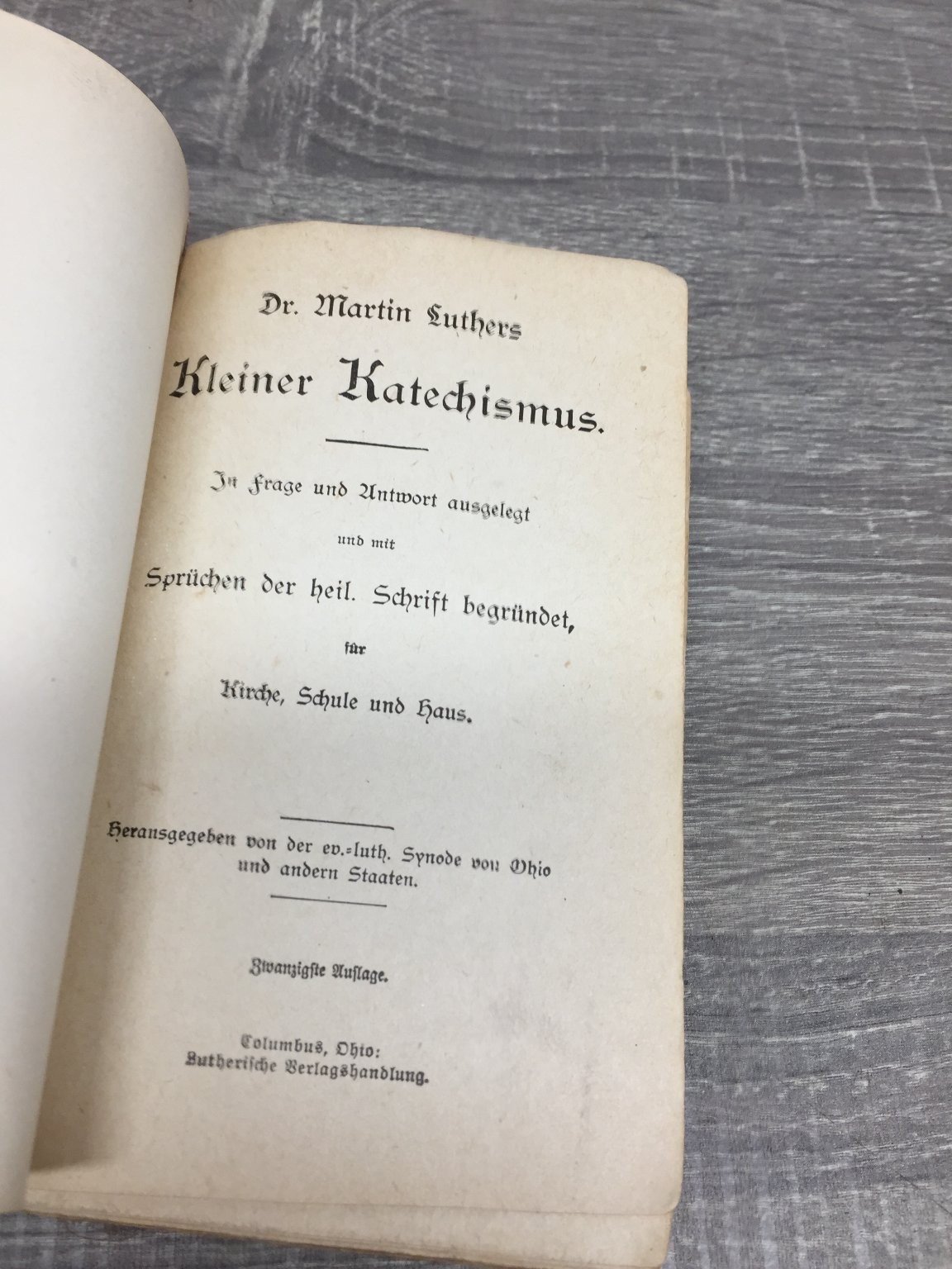 Dr. Martin Luthers Kleiner Katechismus 20th Edition 1884 German