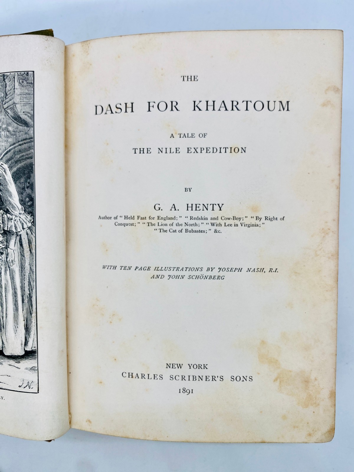 1891 G. A. Henty FIRST AMERICAN EDITION Dash for Khartoum Nile Expedition Illust