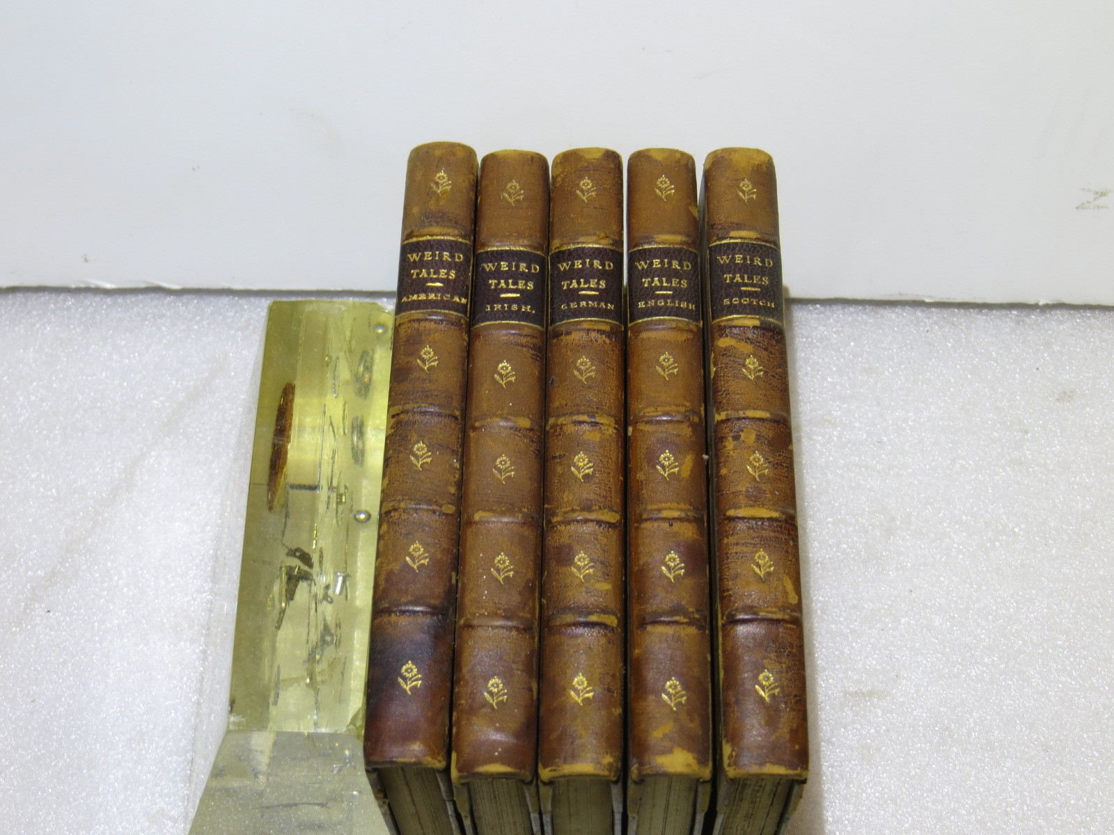 Weird Tales: English, Irish, American, Scottish and German. Five volumes Leather