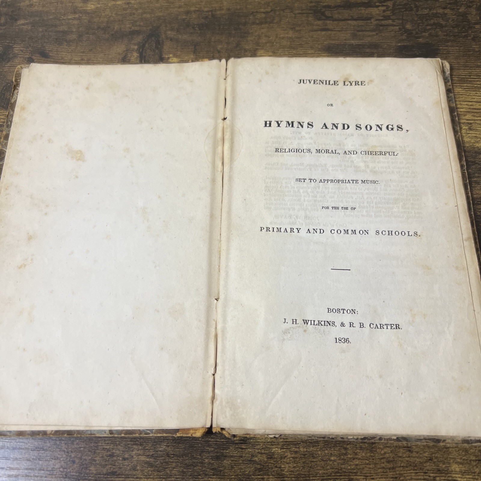 JUVENILE LYRE Or HYMNS & SONGS,1831,Edited Lowell Mason,E. Ives Jr.,1st Edition