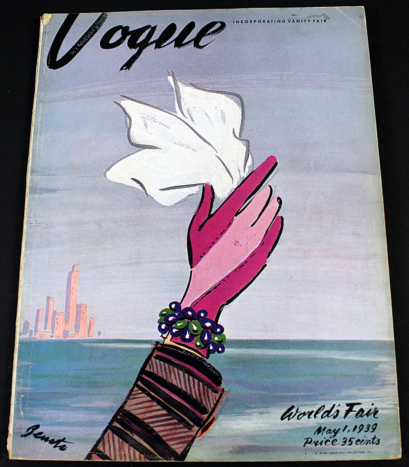 Vogue Magazine May 1 1939 World’s Fair Illustrated Fashion Ads