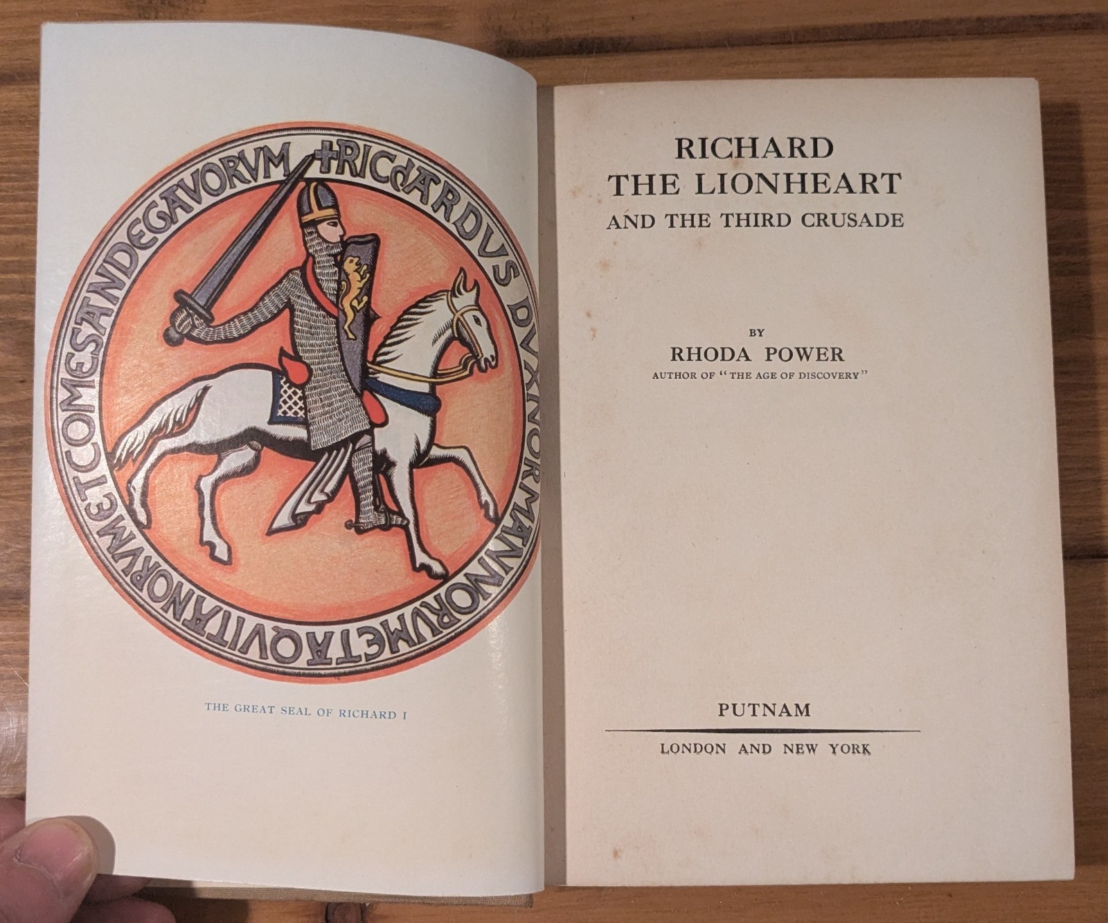 RICHARD THE LIONHEART AND THE THIRD CRUSADE (1931 Rhoda Power) HC 1st | Templar