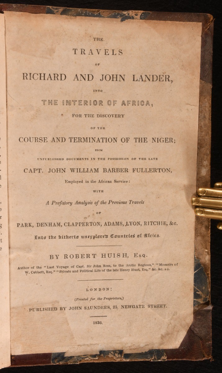 1836 Travels of Richard and John Lander Robert Huish Illustrated 1st