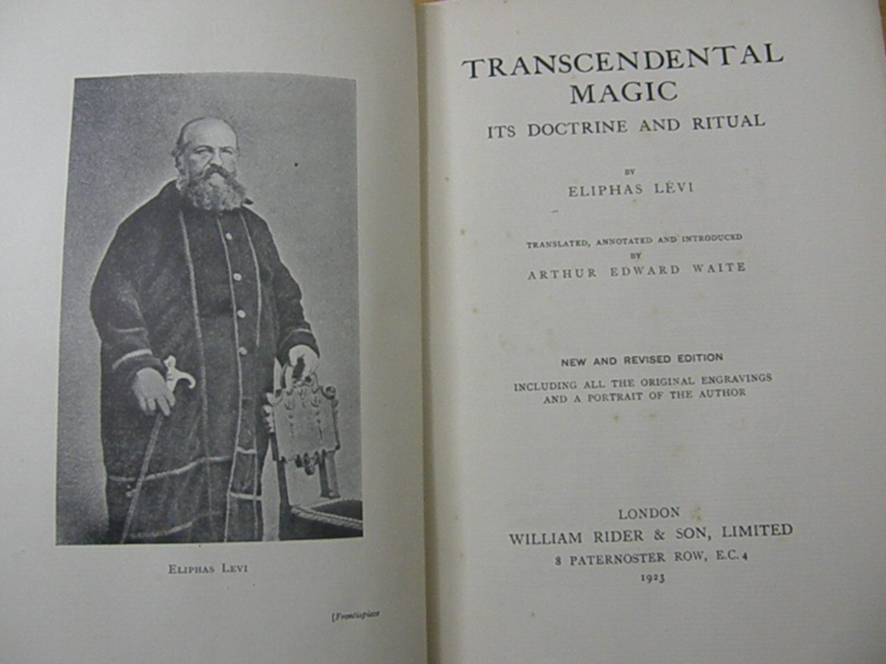 Transcendental Magic -Eliphas Levi MYTH OCCULT WITCHCRAFT KABBALAH BLACK SABBATH