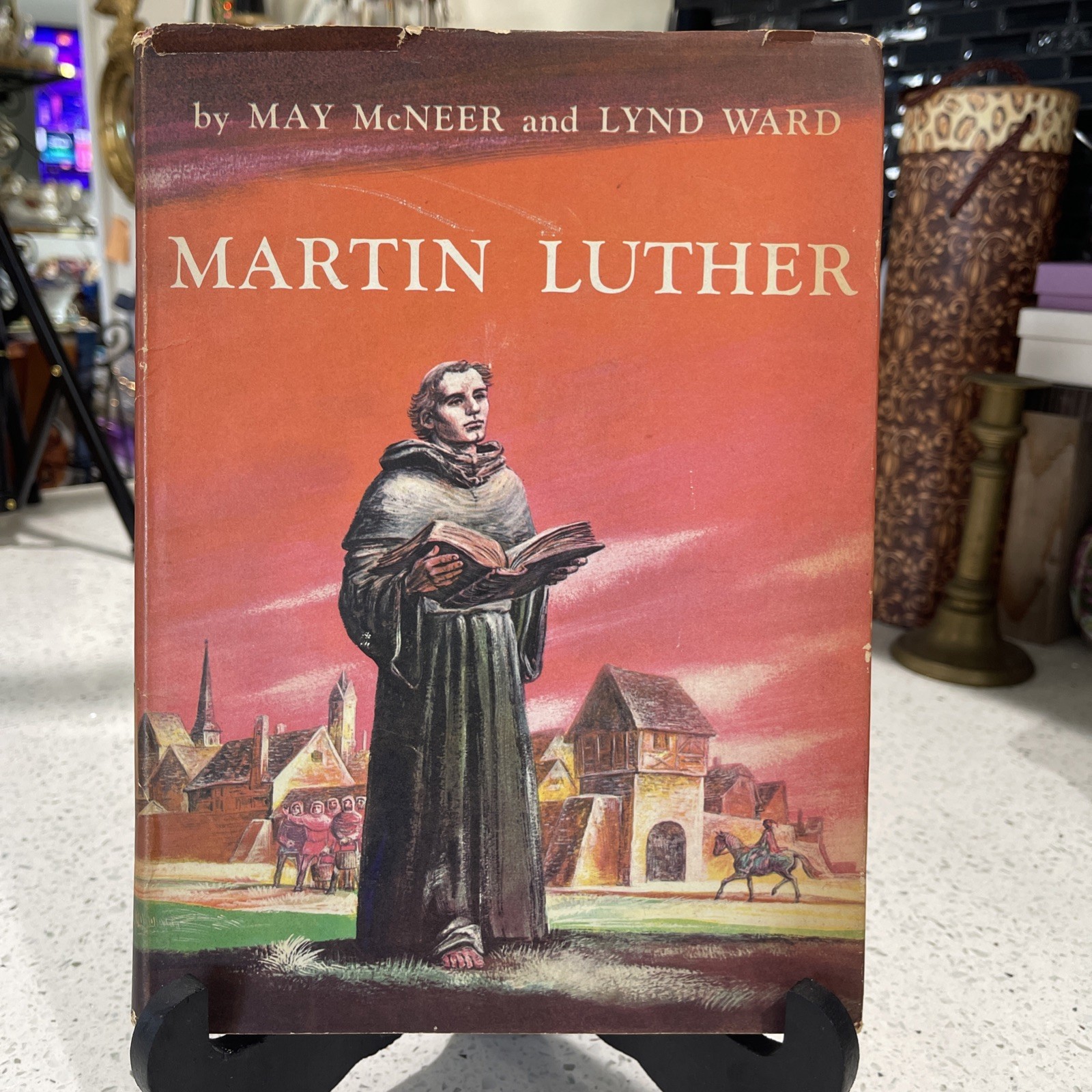 Martin Luther, May Mcneer & Lynd Ward HCDJ Signed First Edition First Print Rare