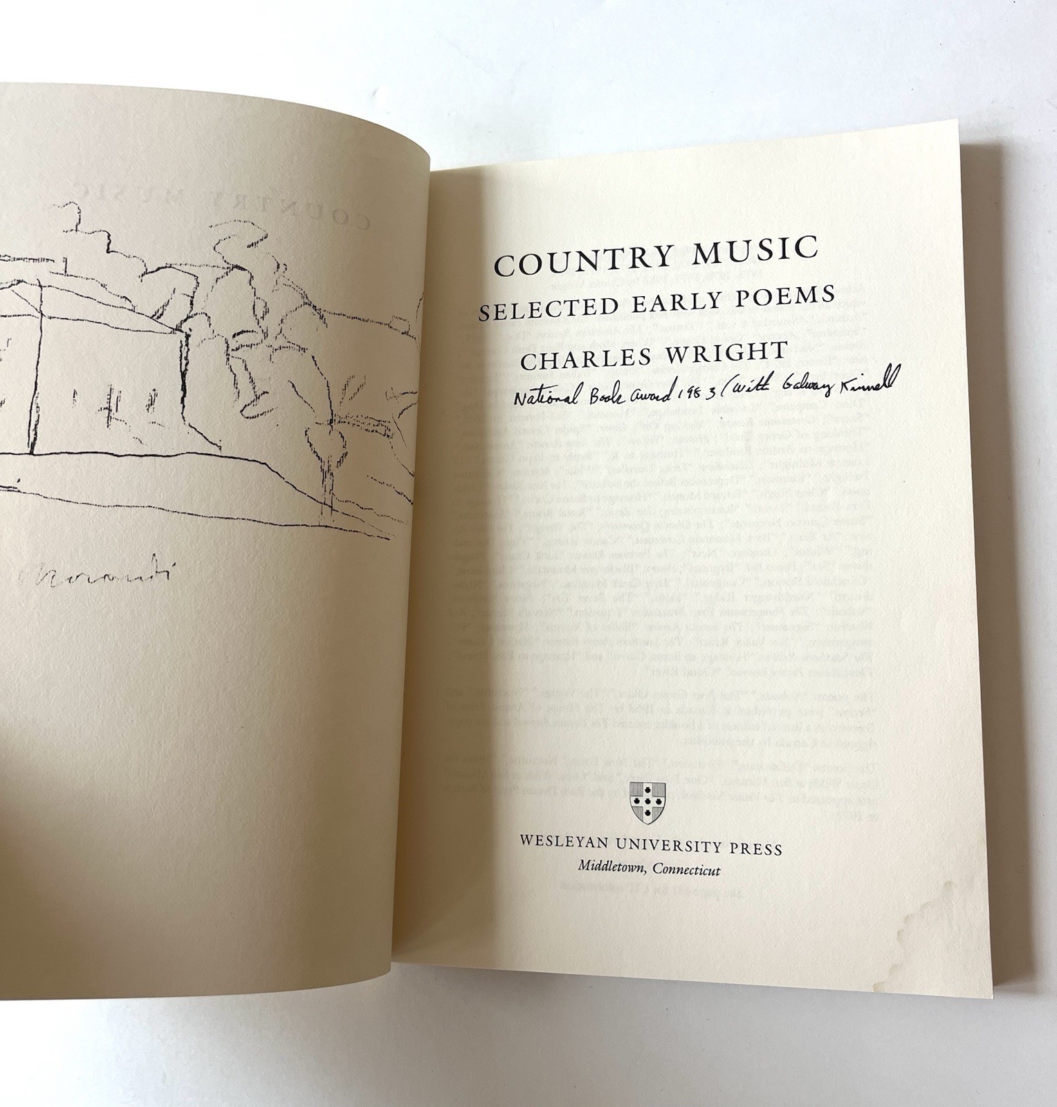 Charles Wright / COUNTRY MUSIC Selected Early Poems 1st Edition Paperback