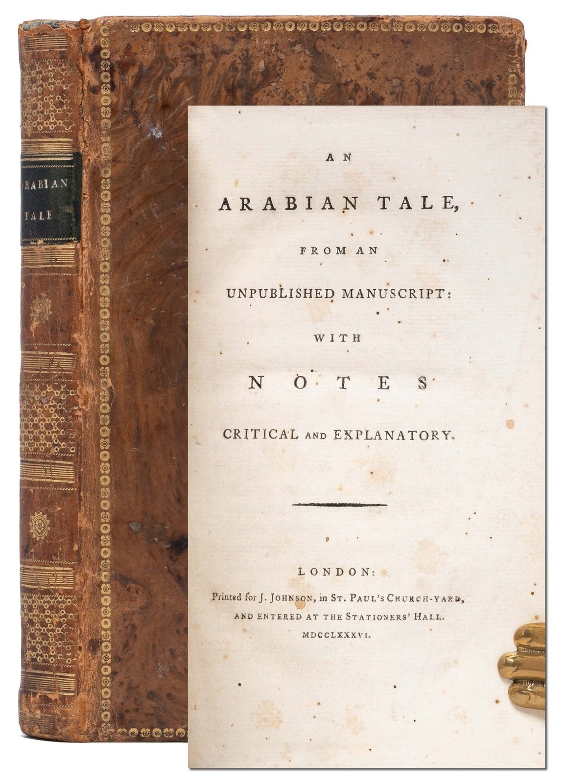 William Beckford / Vathek An Arabian Tale from an Unpublished Manuscript 1st ed