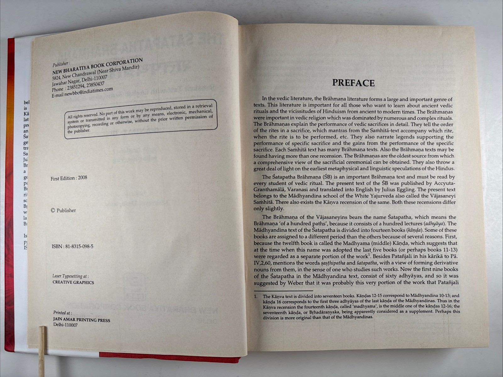 The Satapatha Brahmana 4 vol. Set 2008 Maitreyee Deshpande Sanskrit Text