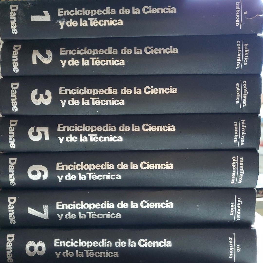 Enciclopedia de la Ciencia y la Técnica Danae 7 Volumes Set Incomplete Missing V