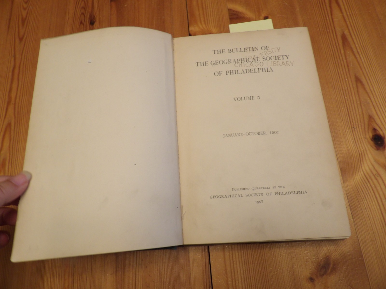 Bulletin Geographical Society of Philadelphia 1907 HC 280pp Alaska, VA, etc