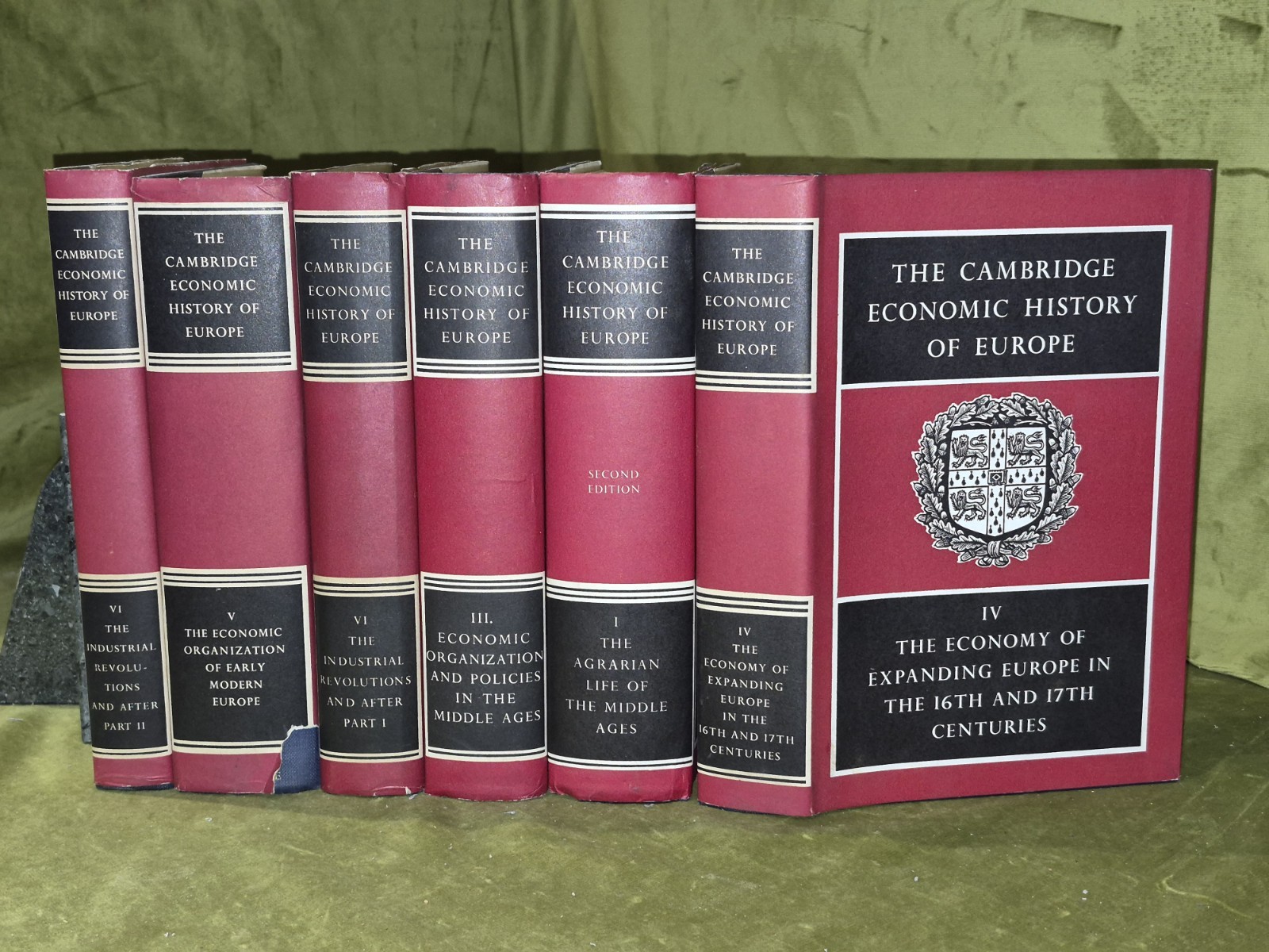 The Cambridge Economic History of Europe Volumes 1, 3, 4, 5, 6 (pt 1&2) (1966)