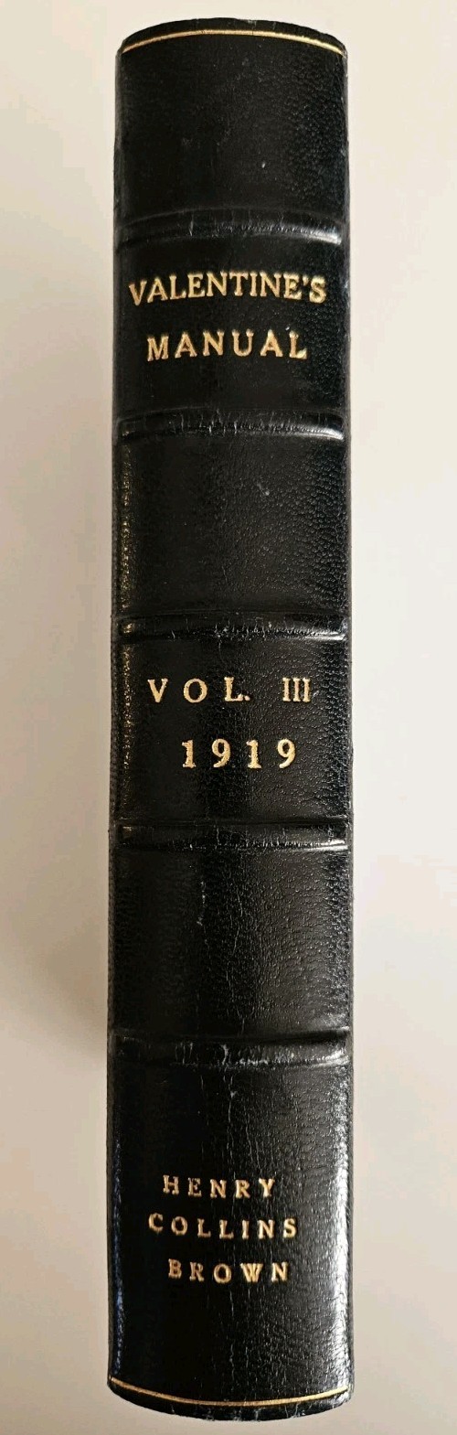 1919 Valentine’s Manual Old New York Vol III Battery 1829 Foldout Morocco