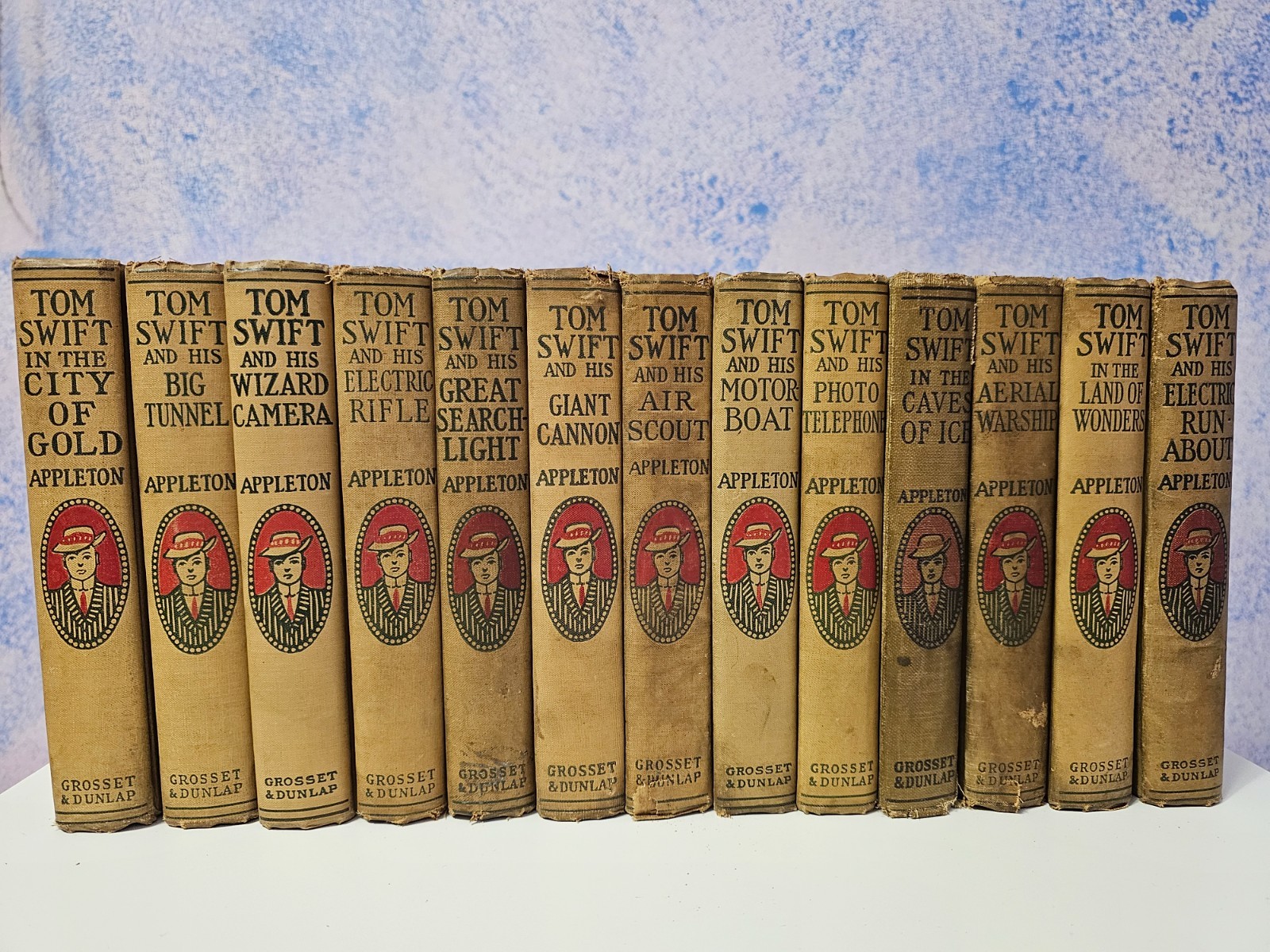 Lot of 13 Antique Tom Swift Hardcover Books Victor Appleton 1910s Grosset Dunlap