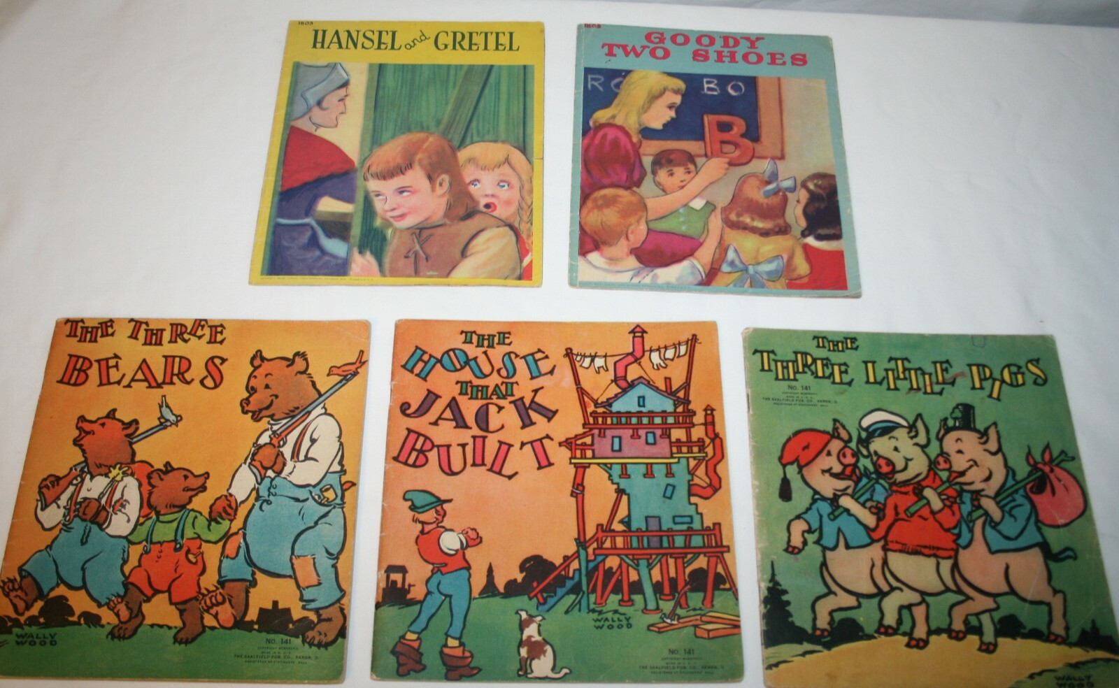 7 Vtg Children’s Books Hansel & Gretel Puss in Boots 3 Little Pigs Etc #1B