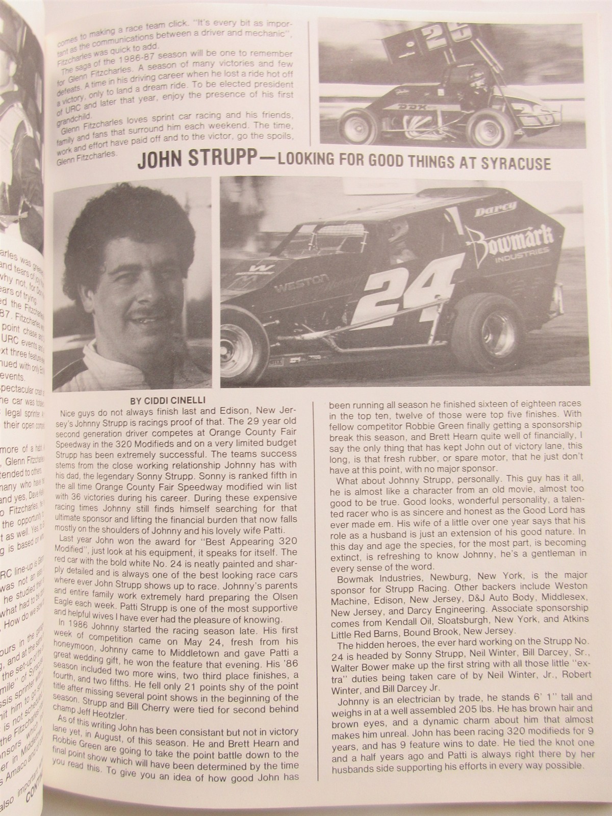 1987 Super Dirt Week Program Miller 300 Syracuse NY Fairgrounds