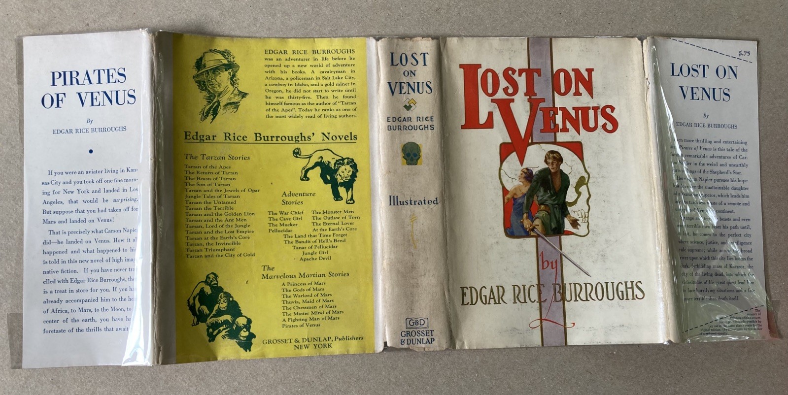 Pirates Of Venus-Lost On Venus-Tarzan Author-Edgar Rice Burroughs-Dust Jackets