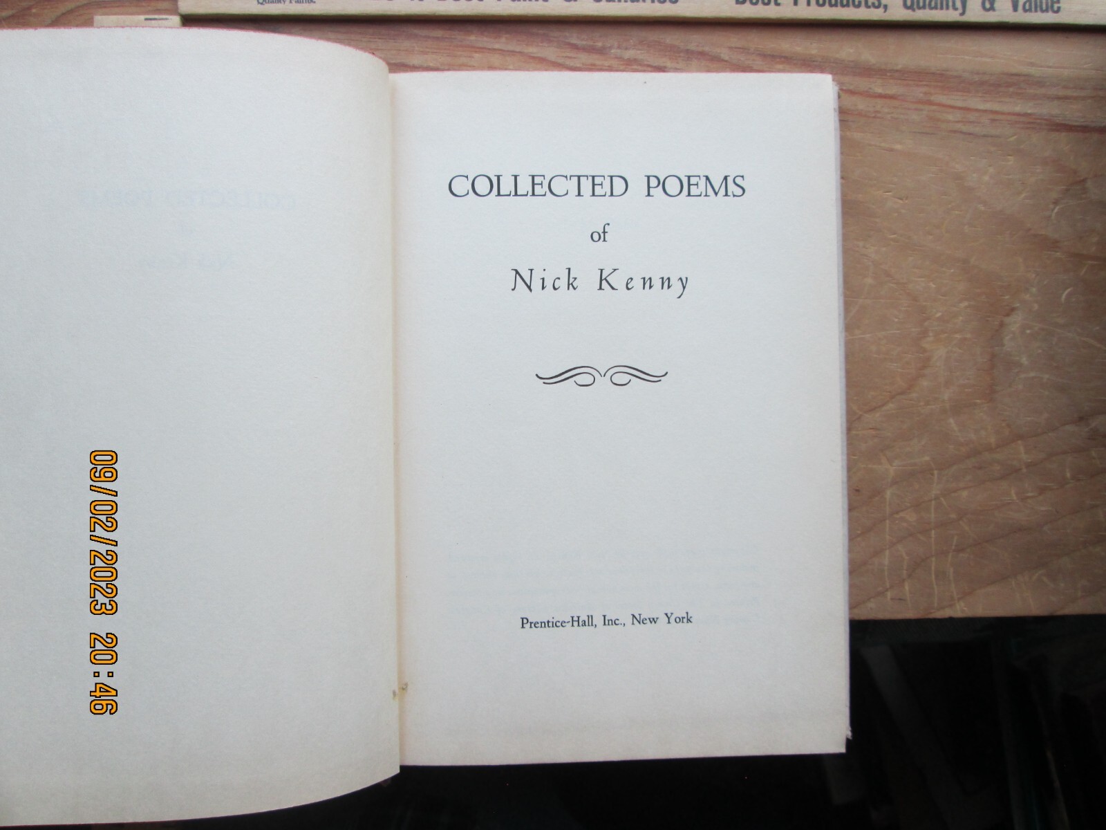 Collected Poems by Nick Kenny 1952