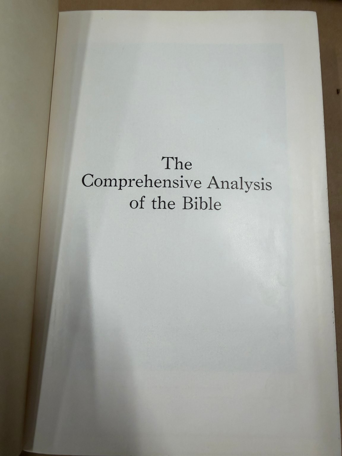 The Comprehensive Analysis of the Bible Study Reference Book