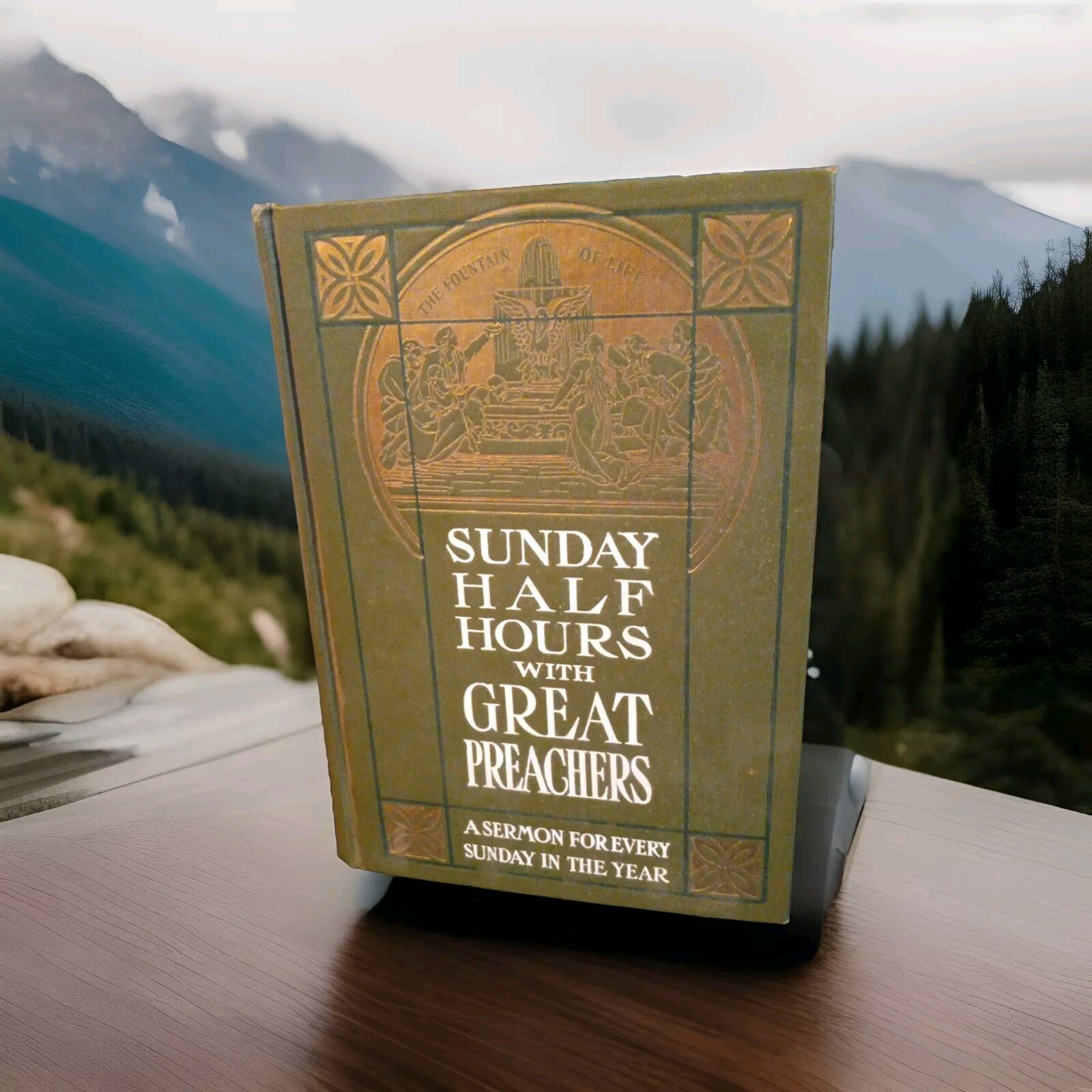 Sunday Half Hours with Great Preachers Jesse Hurlbut (1907 Hardcover) Vintage vg