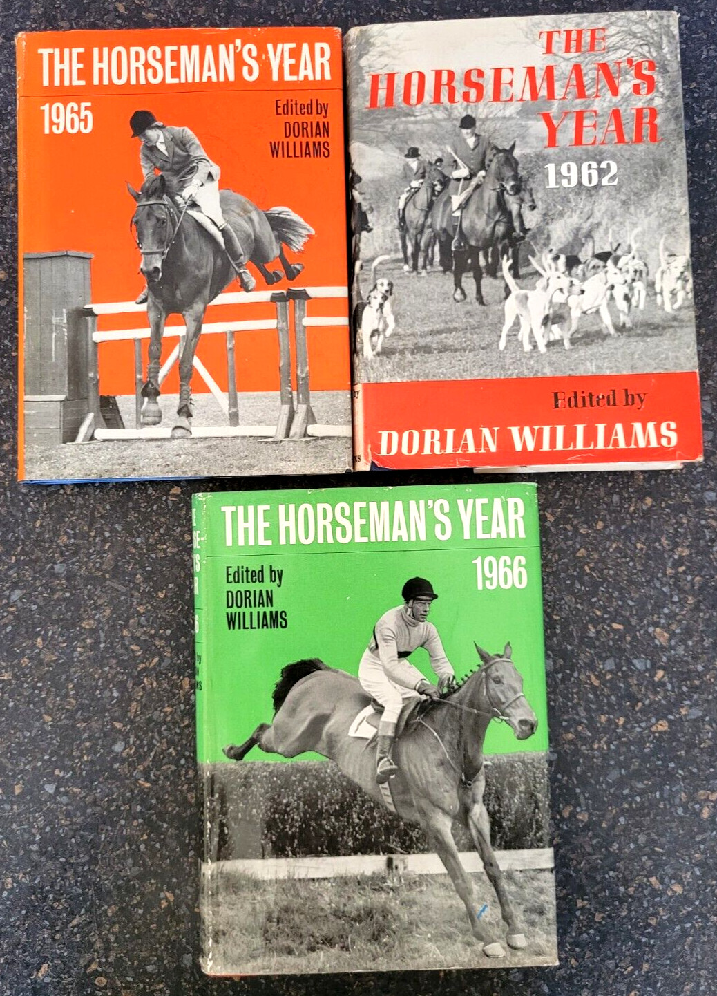 3 x The Horseman’s Year Books 1962, 1965 & 1966 , Hardback Dorian Williams
