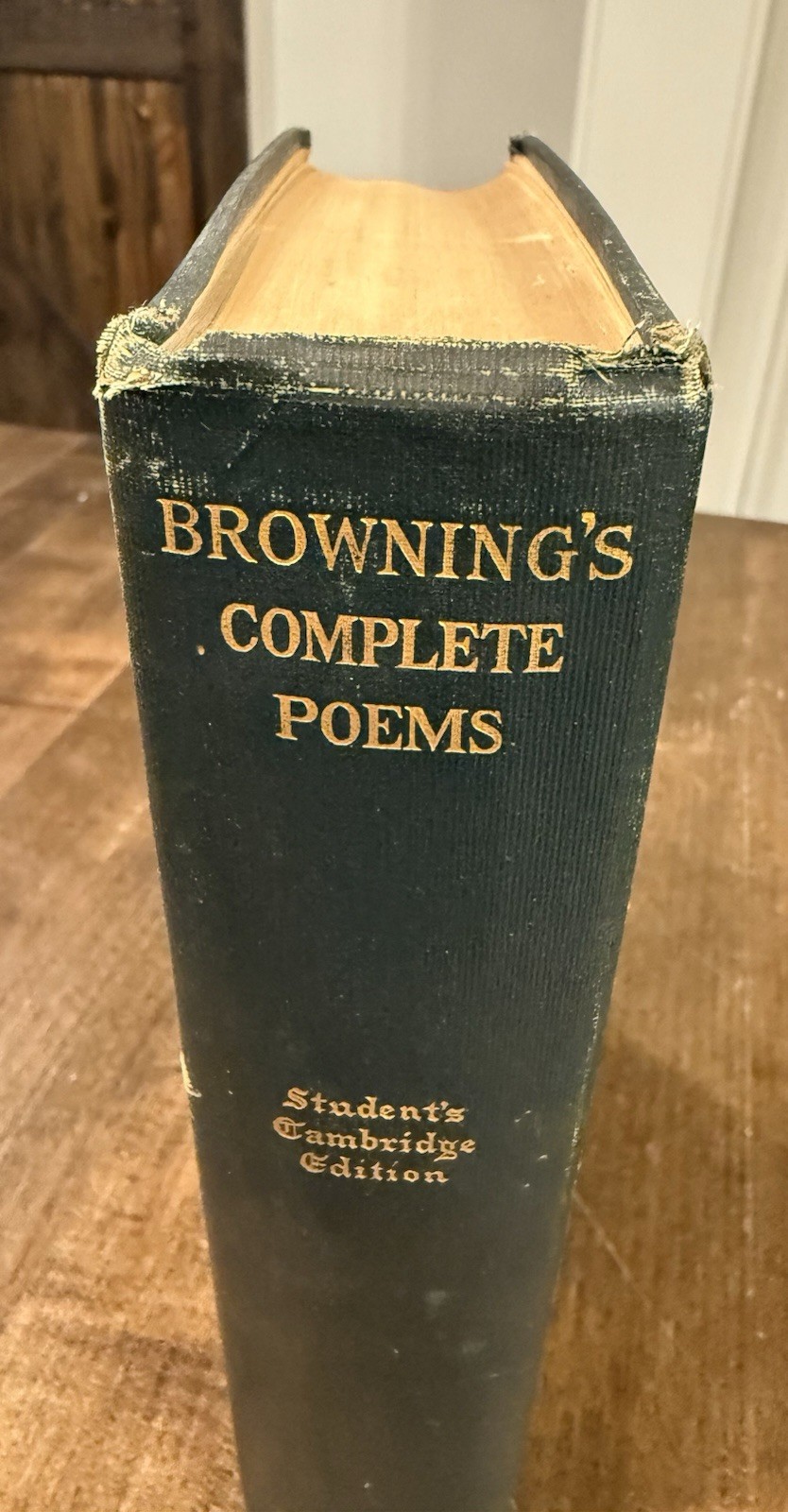 ANTIQUE ROBERT BROWNING’S COMPLETE POEMS BOOK 1895 POEMS POETRY CAMBRIDGE OLD