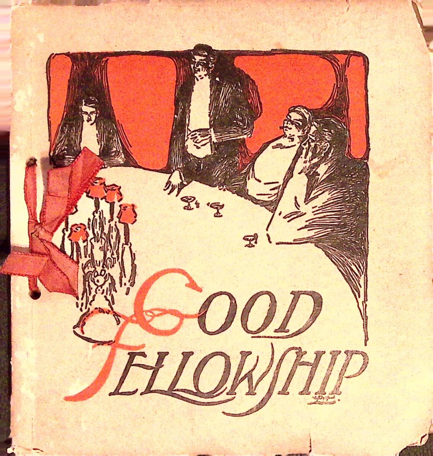 Good Fellowship Book of Toasts Goldsmith-Woolard 1907 Illustrated Softcover