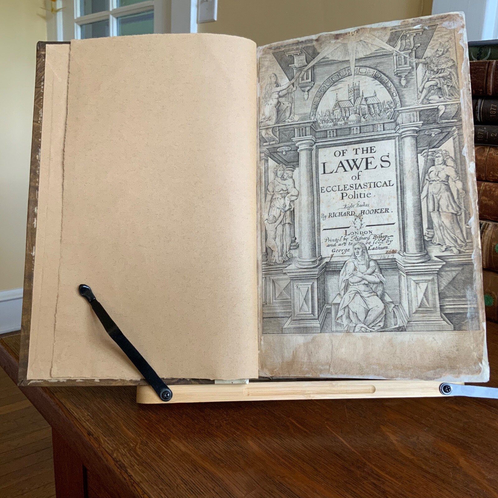 1639 Of the Lawes of Ecclesiastical Politie Eight Bookes By Richard Hooker