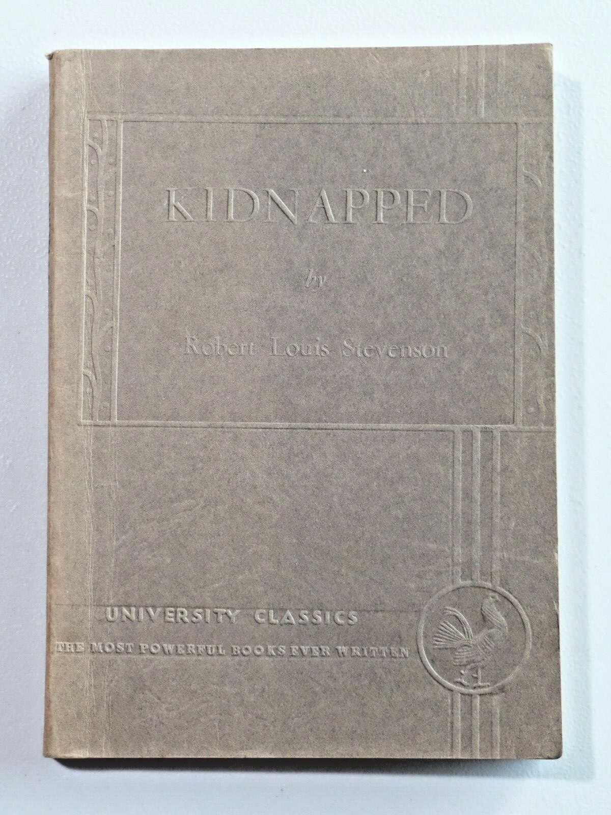 KIDNAPPED Robert Louis Stevenson University Classic Vtg 1939 Softcover Book 8440