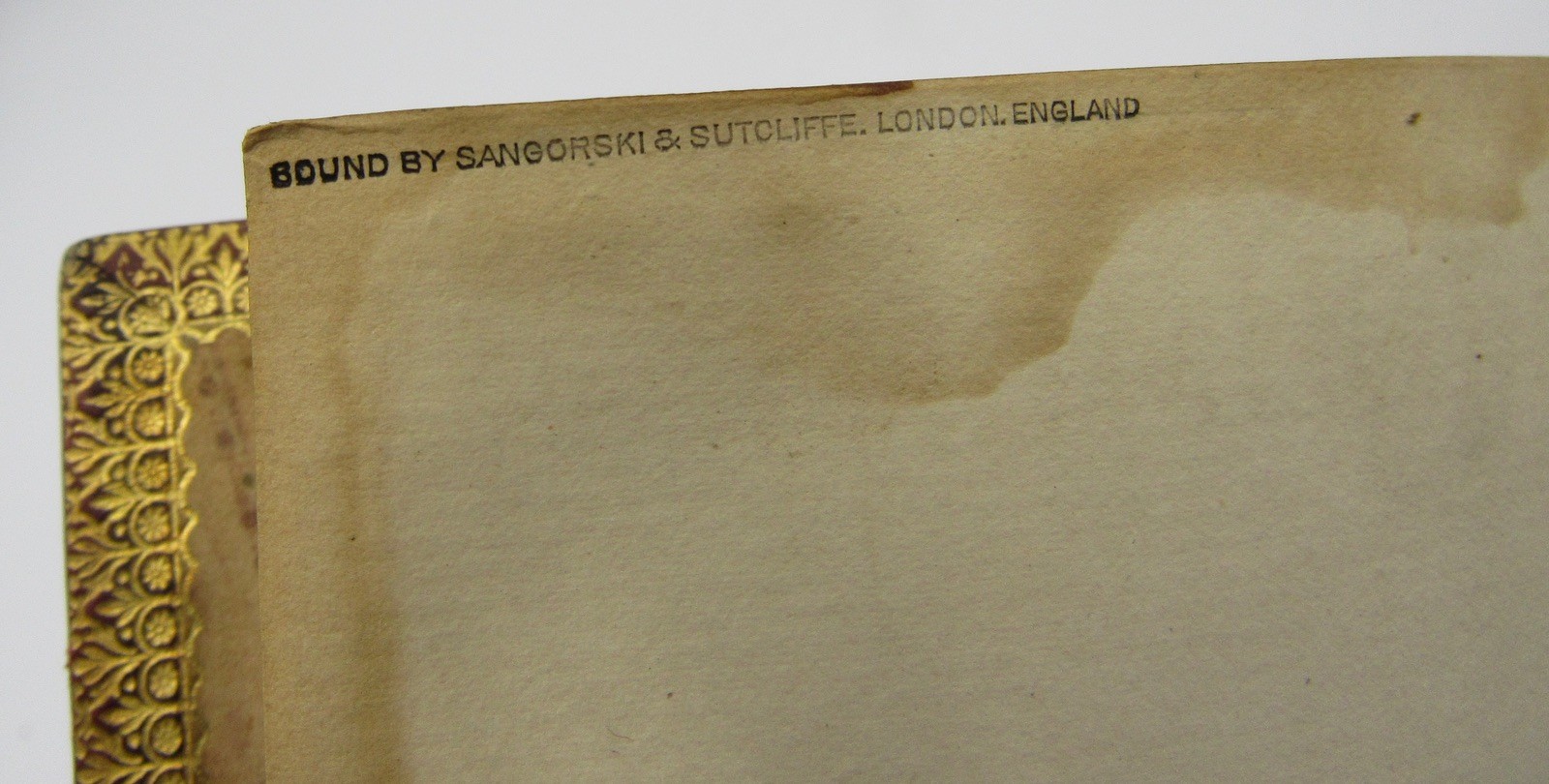 Sangorski & Sutcliffe fine binding gilt tooled leather Sesame Lilies John Ruskin