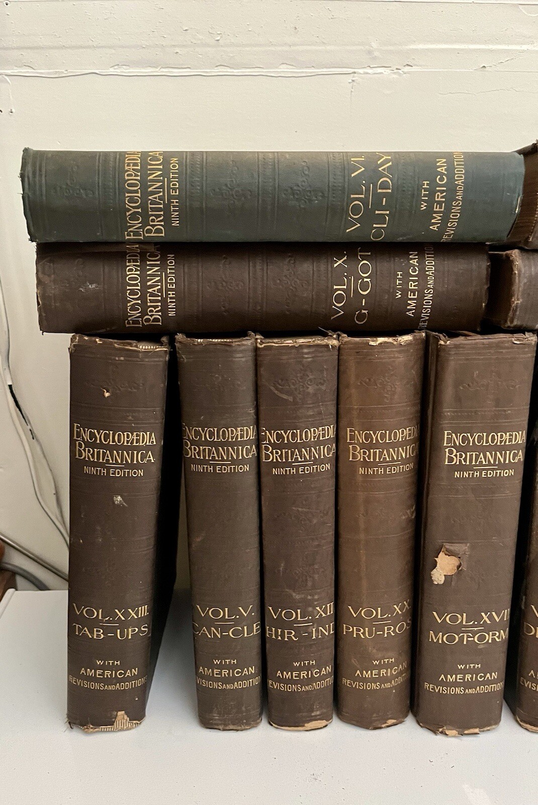21 volume set Ninth Edition Encyclopedia Britannica 1892 Peale antique vintage