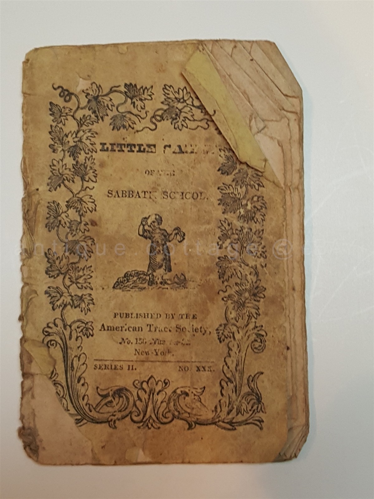 1825 antique LITTLE SALLY OF SABBATH SCHOOL AMERICAN TRACT SOCIETY child bible