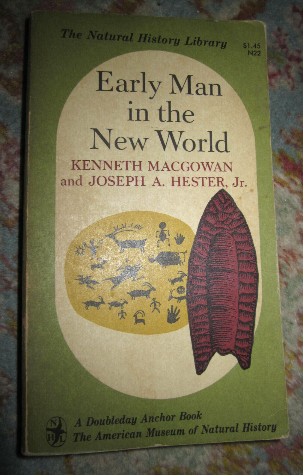 Vtg PB, Early Man in the New World by Kenneth Macgowan & Joseph A. Hester, 1962