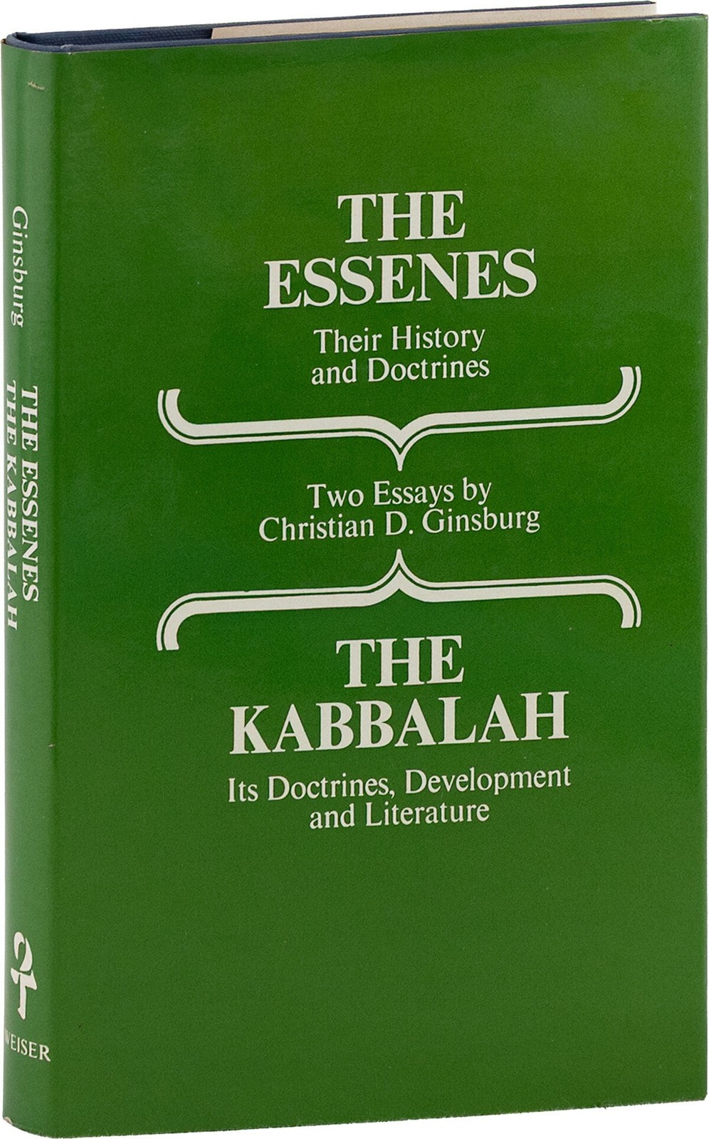 Christian D. Ginsburg THE ESSENES THEIR HISTORY AND DOCTRINES THE KABBALAH vg/vg